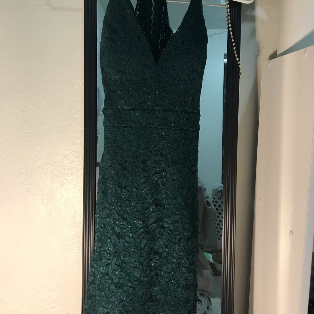 winter dress, very pretty open back